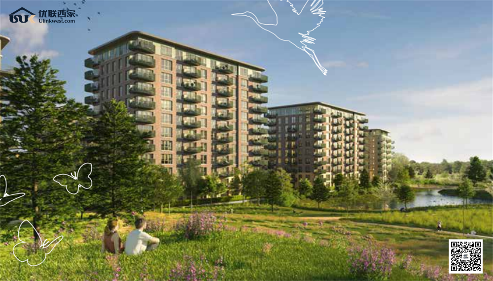 伦敦东南三区凯德布鲁克花园公寓Kidbrooke Village